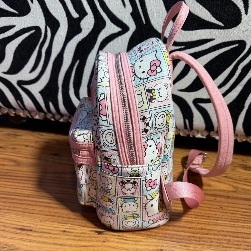 Loungefly Hello Kitty Comic Grid Mini Backpack Pink Pastel Sanrio Bag